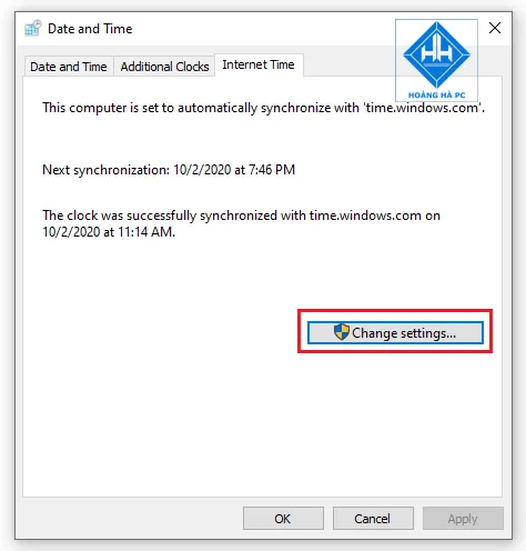 Cài Đặt Đồng Bộ Thời Gian Internet Trên Máy Tính