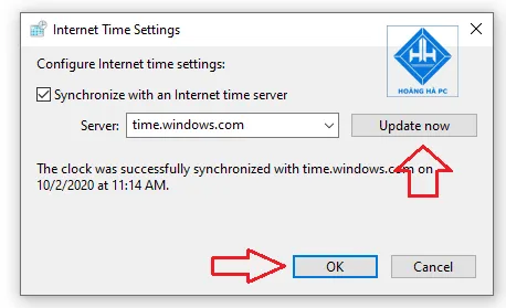 Cập Nhật Thời Gian Với Internet Time Server