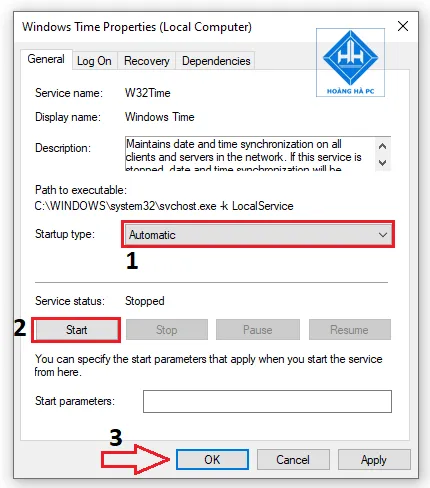 Cấu Hình Windows Time Startup Automatic Và Khởi Động