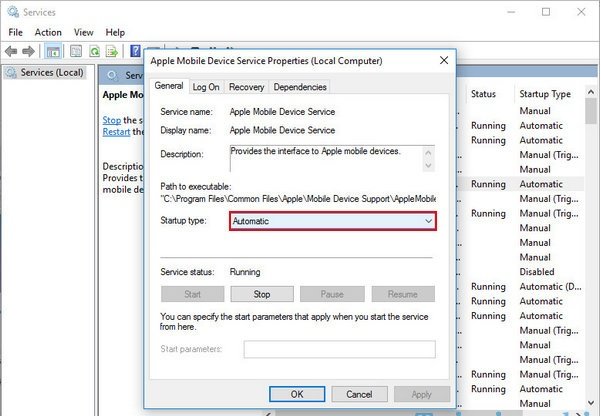 Giới hạn dịch vụ khởi động cùng Windows bằng cách thay đổi kiểu Startup type trong Services để tăng tốc độ mở máy tính Win 10