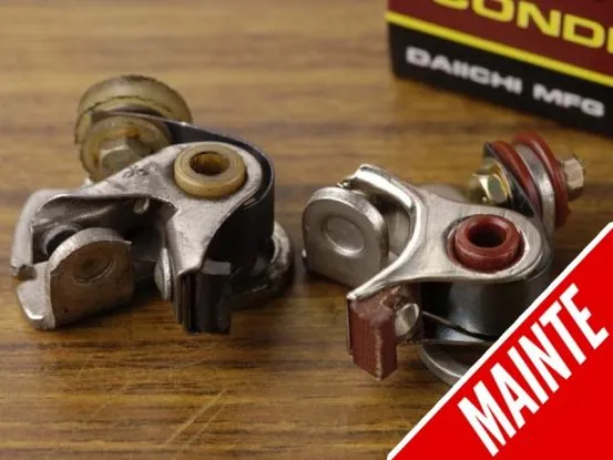 Cấu tạo chi tiết của tiếp điểm trong hệ thống đánh lửa vít lửa xe máy cổ điển