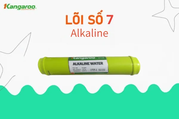Lõi lọc Alkaline, vị trí số 7 của thứ tự lắp lõi lọc nước Kangaroo