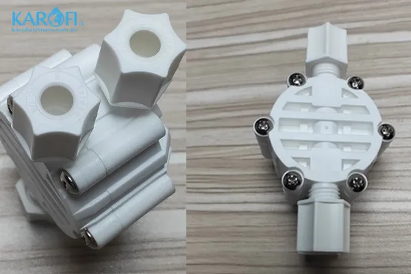 Sơ đồ nguyên lý hoạt động của van cơ trong hệ thống máy lọc nước, minh họa chu trình cách lắp van cơ máy lọc nước.