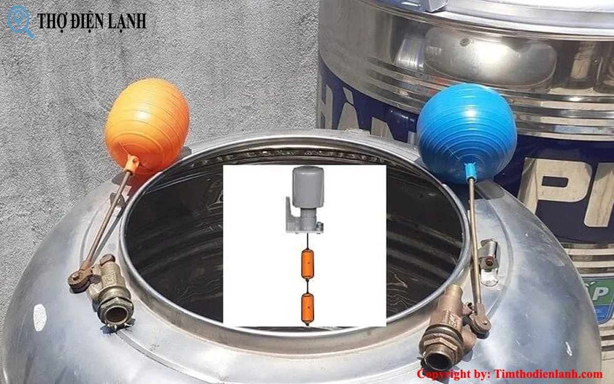 Sơ đồ đấu nối 2 phao điện cho 1 máy bơm