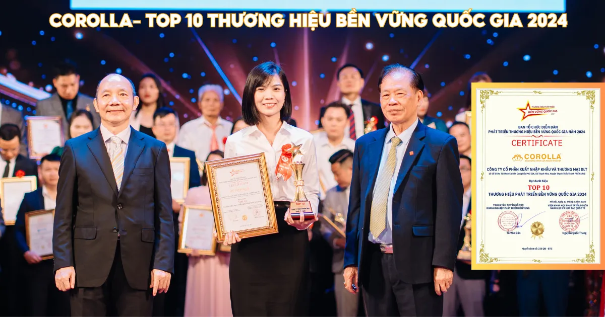 COROLLA- TOP 10 THƯƠNG HIỆU BỀN VỮNG QUỐC GIA 2024