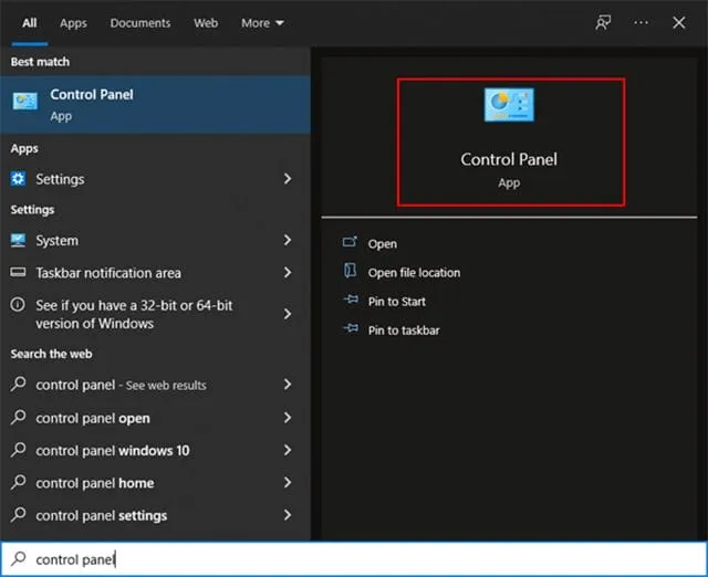 Vào Control Panel để khắc phục lỗi SMB1 cho máy photocopy Toshiba 723
