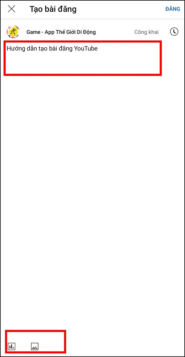 Giao diện tạo nội dung trên YouTube di động, thể hiện khả năng quản lý và chuẩn bị nội dung video đã tự chế để đăng tải