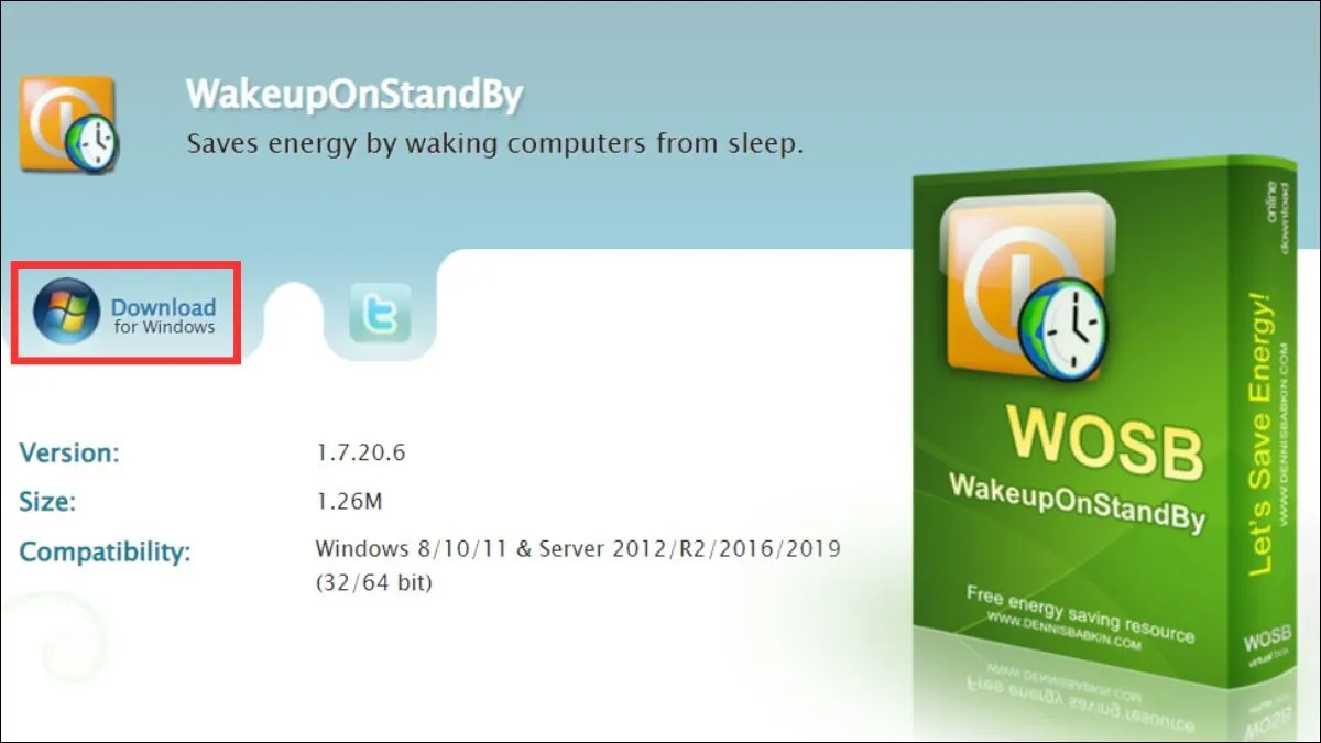 Tải và cài đặt phần mềm WakeUpOnStandBy để hỗ trợ hẹn giờ mở máy tính Win 10