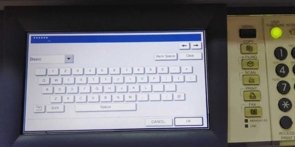 Chọn Network để thiết lập địa chỉ IP cho máy photocopy Toshiba 723