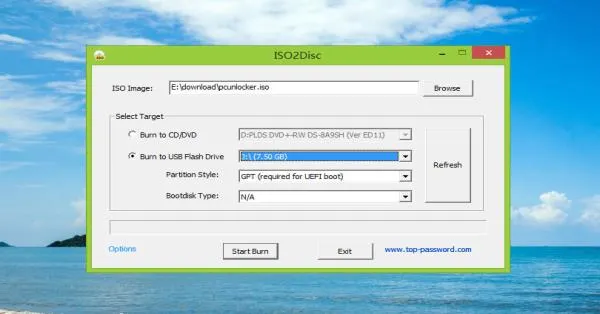 USB Bootable với PCUnlocker