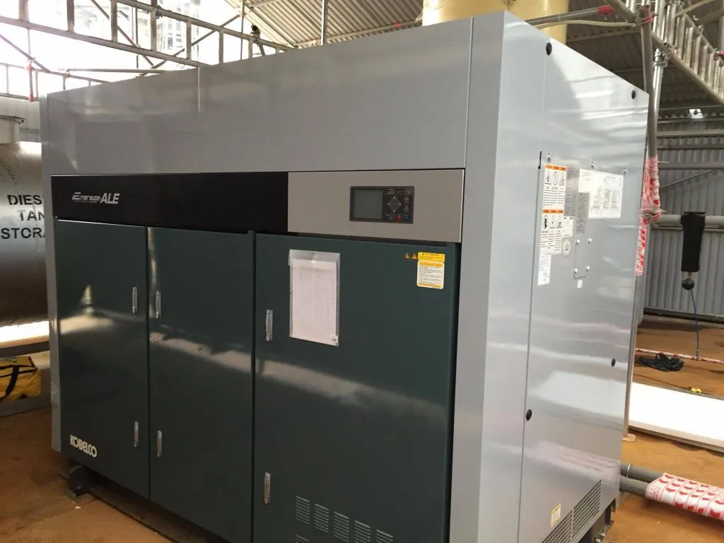 Máy nén khí không dầu Kobelco 220kW thể hiện giá trị cao hơn dòng máy có dầu