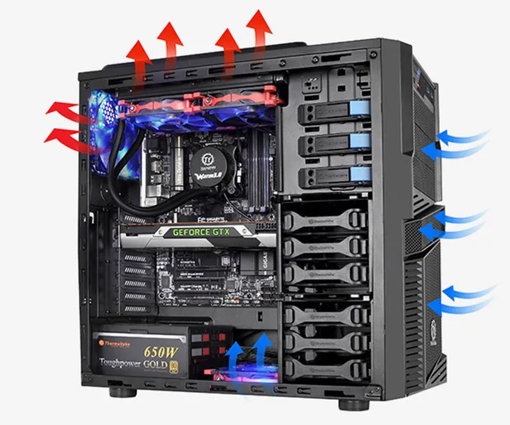Gắn quạt tản nhiệt vào vị trí phía sau vỏ case để tối ưu luồng không khí khi tự lắp PC
