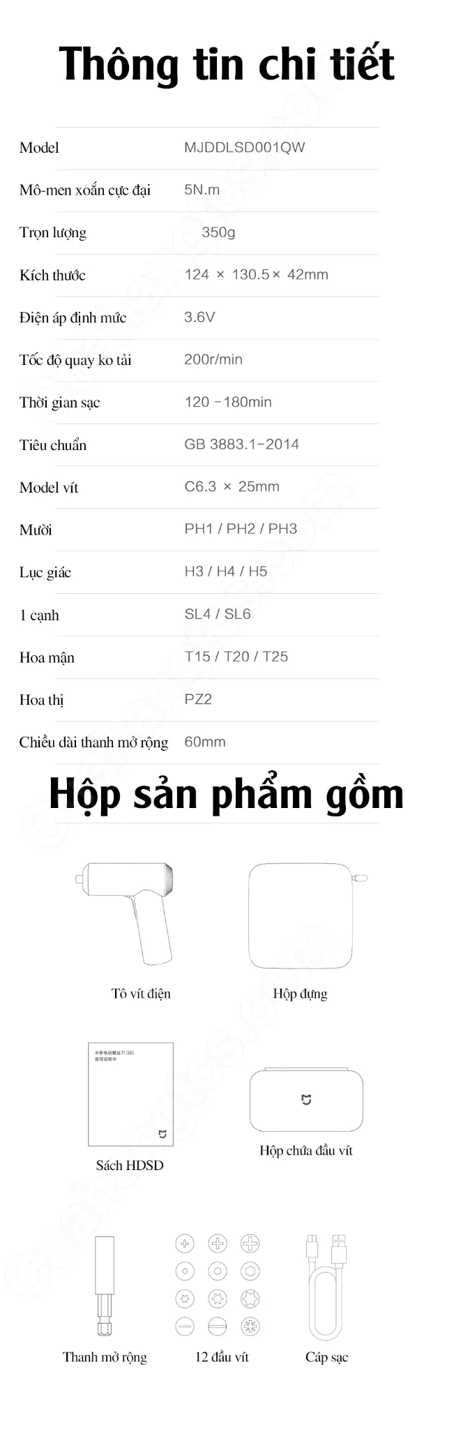 Mô phỏng khả năng vặn vít của máy bắn vít Xiaomi Mijia