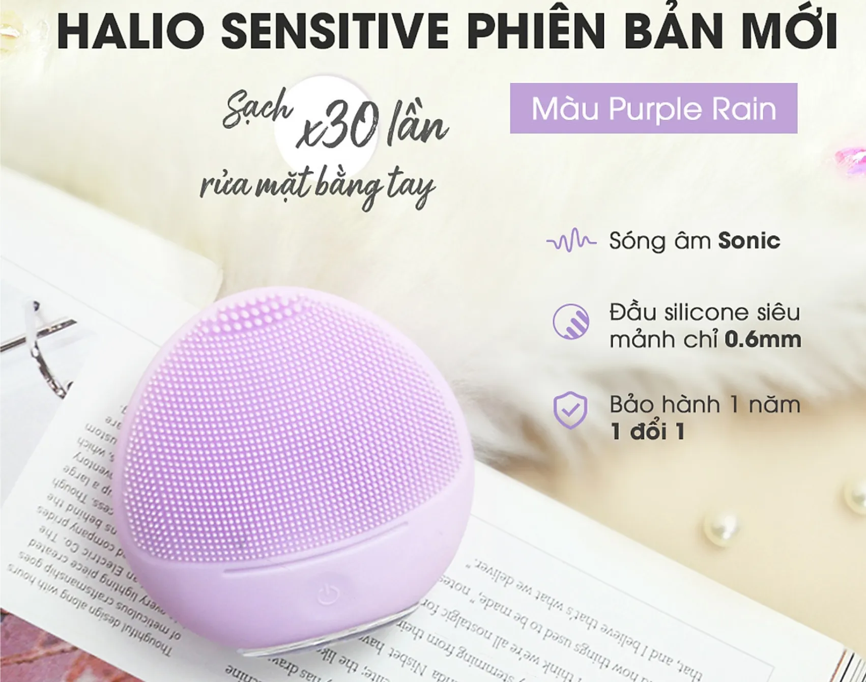 Người dùng chọn máy rửa mặt Halio Purple Rain phù hợp với loại da để đạt hiệu quả tối ưu và an toàn.