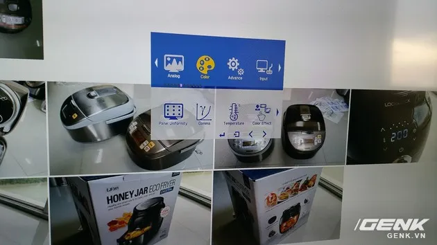 Chi tiết khung và tấm nền của TV 4K tự lắp