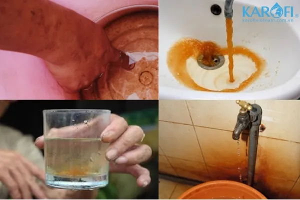 Phân tích dấu hiệu nhận biết nước giếng khoan nhiễm sắt qua màu sắc và mùi