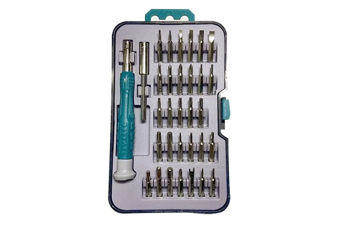 Bộ tua vít sửa điện thoại Total THT250PS0321 32 chi tiết trong hộp đựng chắc chắn