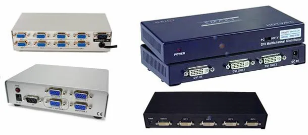 Bộ chia tín hiệu VGA splitter hỗ trợ cách sử dụng máy tính trên laptop với nhiều màn hình cùng lúc