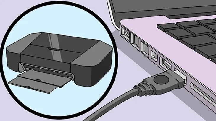 Máy in và thiết bị của bạn bị ngắt kết nối do cáp có vấn đề