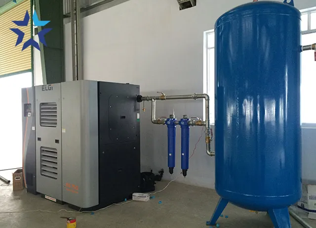 Cần đặt máy nén trục vít ở nơi bằng phẳng để máy không bị rung lắc