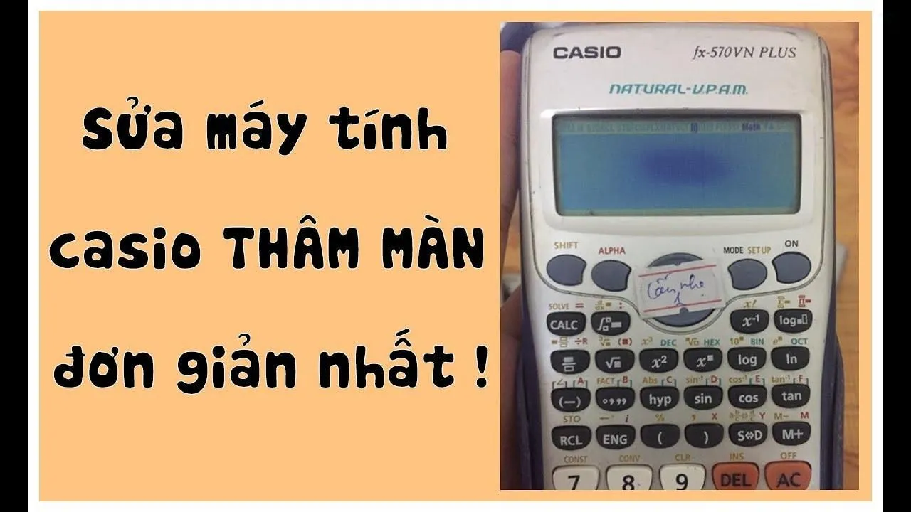 Máy tính Casio FX570VN Plus đang được sử dụng, minh họa các tình huống cần allintitle:cách sửa máy tính casio fx570vn plus bị lỗi