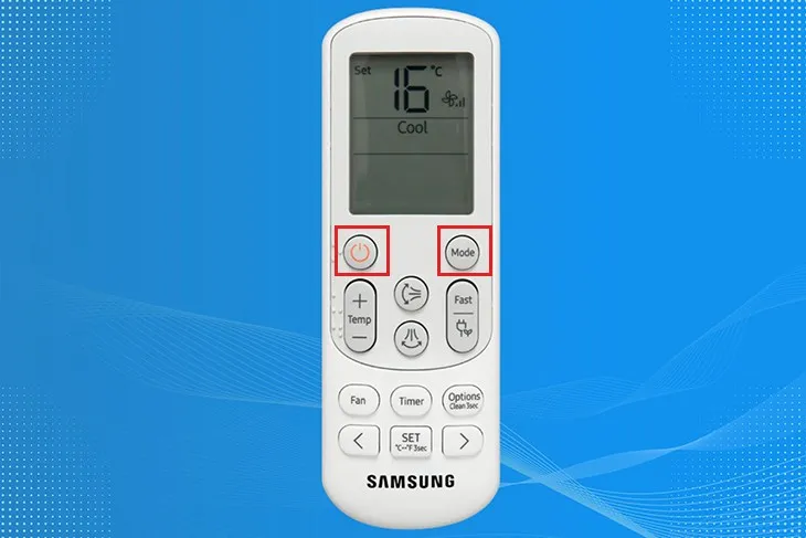 Hướng dẫn cách chiỉnh chế độ lạnh Cool của máy lạnh Samsung bằng remote, hiển thị biểu tượng bông tuyết