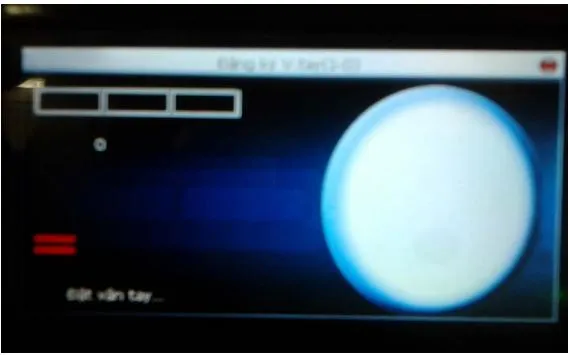 Hướng dẫn đặt vân tay lên mắt đọc của Ronald Jack X628C để đăng ký chính xác 3 lần.