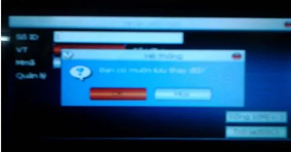 Thông báo xác nhận lưu vân tay sau khi đăng ký thành công trên thiết bị Ronald Jack X628C.