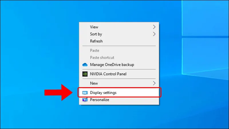 Giao diện cài đặt độ phân giải màn hình trên Windows
