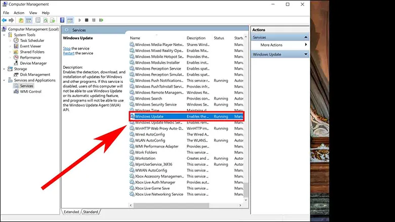 Cửa sổ cài đặt Windows Update, chọn Startup type để tắt cập nhật tự động, một cách sửa màn hình máy tính bị đen.
