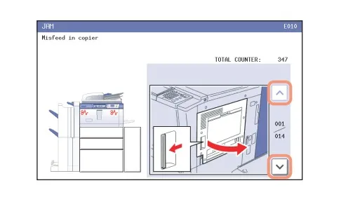 Quy trình lấy giấy kẹt ở mặt dưới nắp DF