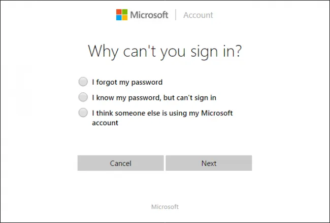 Quy trình đổi mật khẩu Microsoft Account trực tuyến