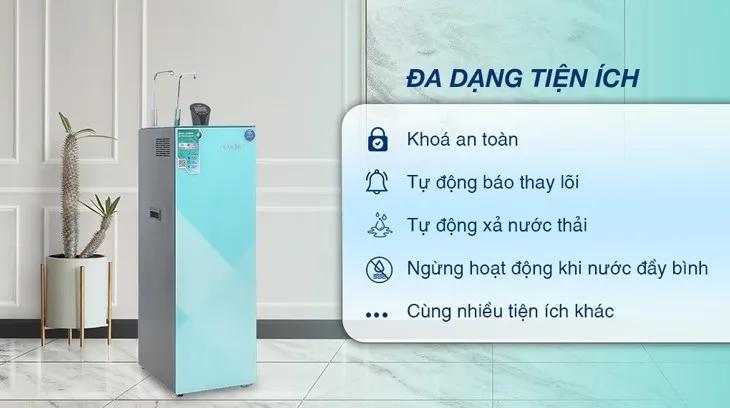 Máy lọc nước với chức năng tự động báo thay lõi lọc, hỗ trợ cách sử dụng máy lọc nước tiện lợi và hiệu quả