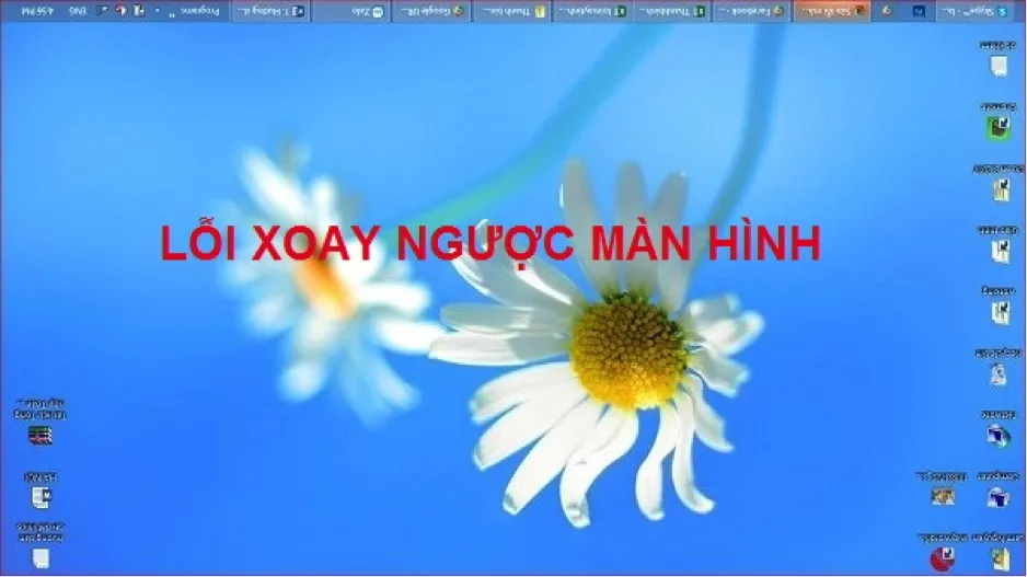 màn hình máy tính bị xoay ngược