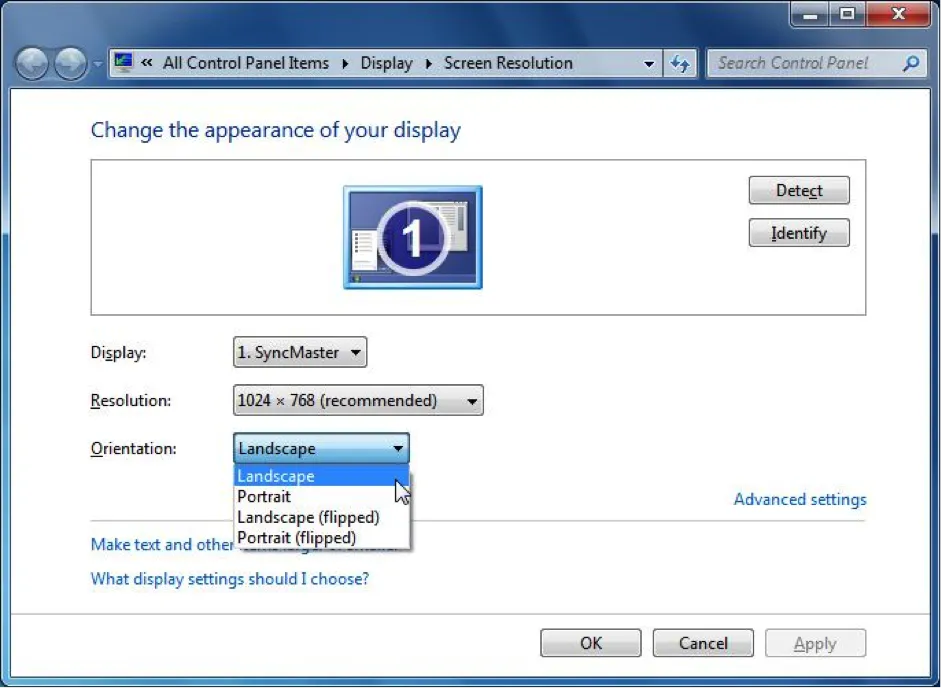 khắc phục lỗi xoay màn hình Windows 10