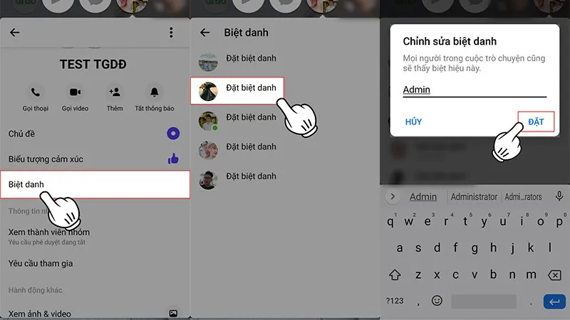 Đặt biệt danh cho thành viên trong cuộc trò chuyện Messenger, tùy chọn cá nhân hóa sau khi bạn đã áp dụng cách mở tab Messenger ở giao diện Facebook máy tính.