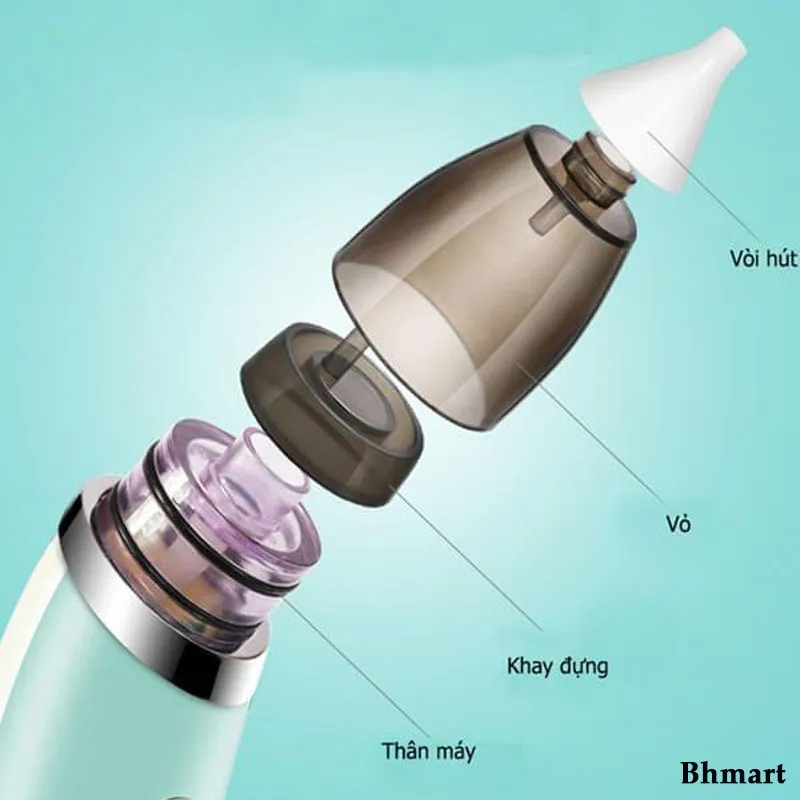 Các bộ phận của máy hút mũi Little Bees trước khi tiến hành cách lắp máy hút mũi little bees.