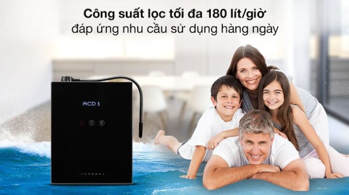 Máy lọc nước ion kiềm hiện đại, giải pháp tối ưu cho nguồn nước uống đảm bảo.