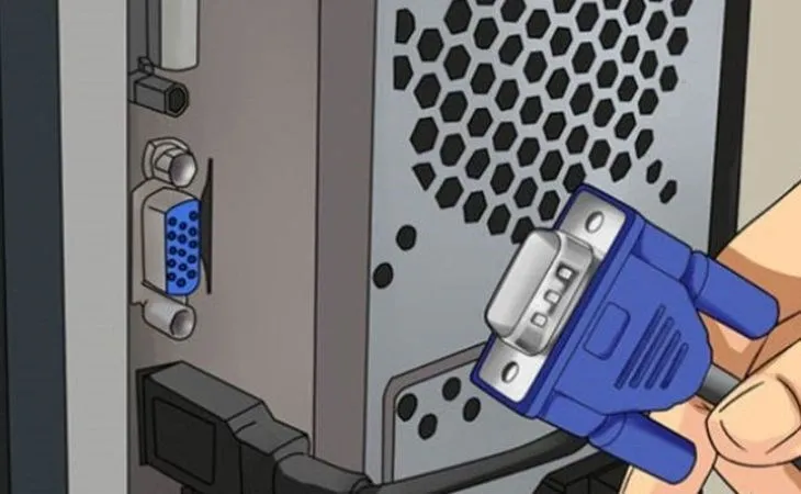 Kiểm tra cáp tín hiệu và dây nguồn để mở nguồn màn hình máy tính bàn