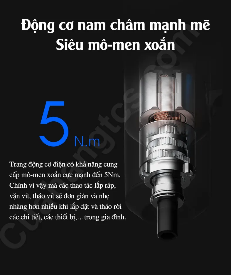 Máy bắn vít Xiaomi Mijia thể hiện mô-men xoắn mạnh mẽ 5Nm