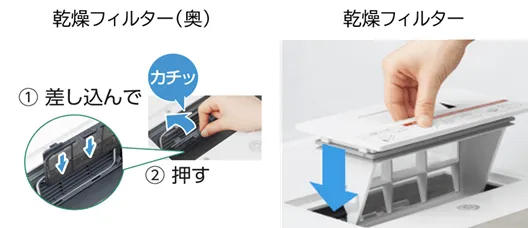 Lắp lại bộ lọc sấy vào máy giặt nội địa Nhật Panasonic