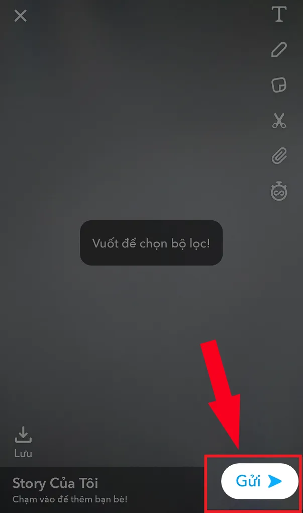 Gửi Snap vào Story của bạn trên Snapchat trên máy tính