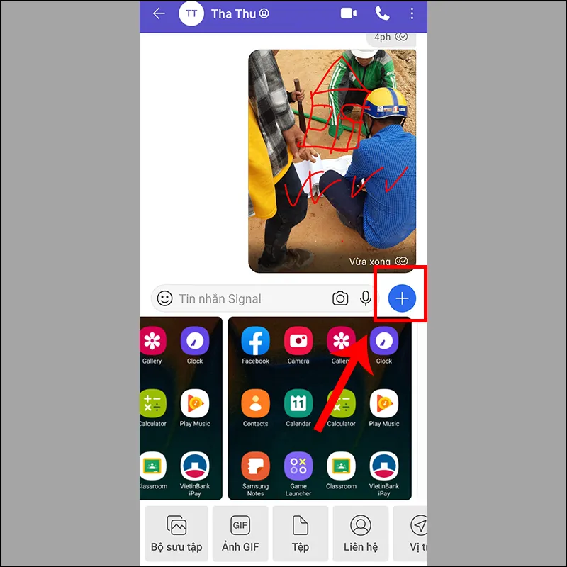 Gửi tệp, ảnh động, vị trí và sticker dễ dàng với máy nhắn tin Signal.