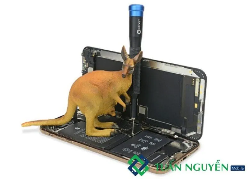 Cận cảnh các socket kết nối cần ngắt khi cách mở máy iPhone XS Max