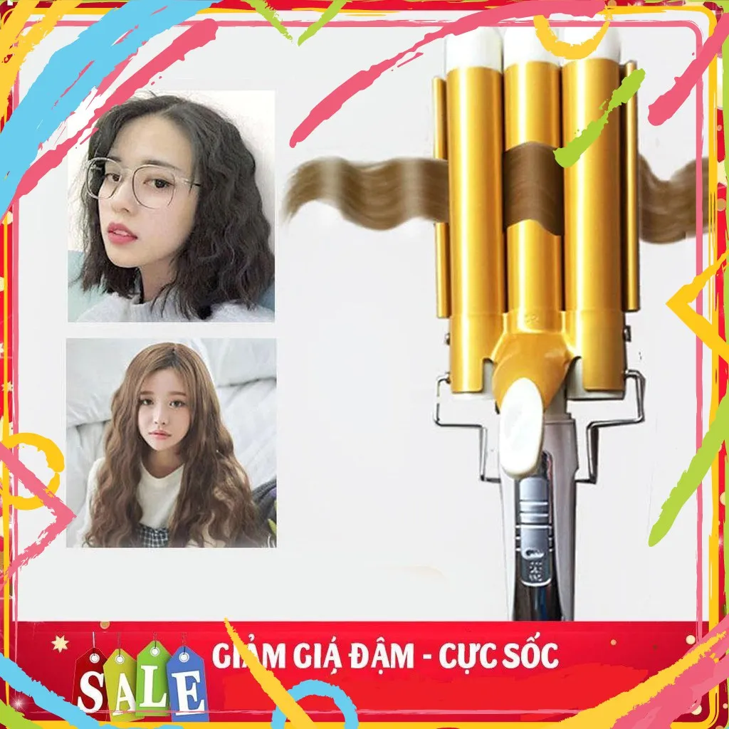 Mái tóc được tạo kiểu gợn sóng năng động và trẻ trung