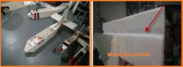 Gắn cánh đuôi đứng và thanh ngang điều khiển độ ổn định cho máy bay