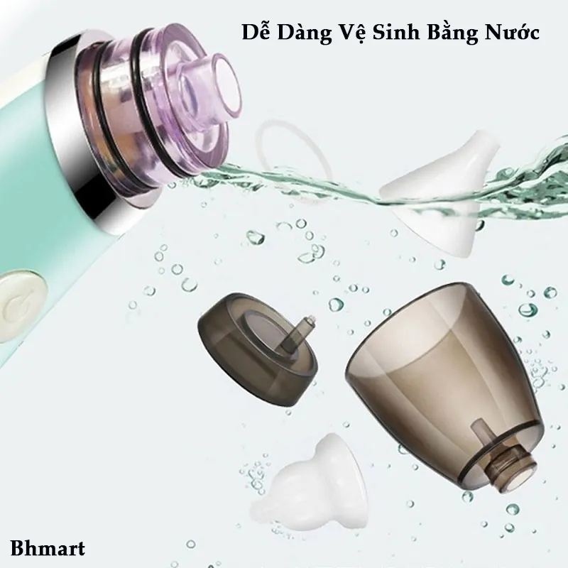 Các bộ phận máy hút mũi Little Bees đã tháo rời để vệ sinh sau khi sử dụng và chuẩn bị cho cách lắp máy hút mũi little bees tiếp theo.