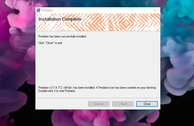 Quá trình cài đặt phần mềm Predator từng bước để thiết lập mở khóa USB trên máy tính.