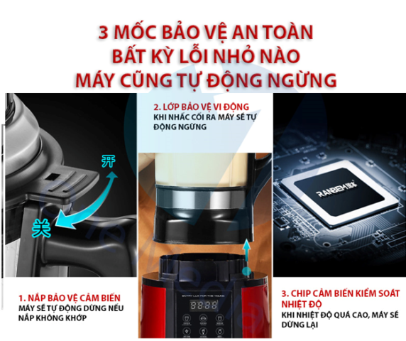 Hệ thống cảm biến thông minh đảm bảo an toàn khi sử dụng máy Ranbem 769S