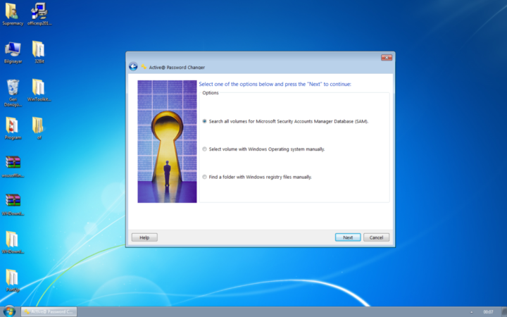 Giao diện công cụ khôi phục mật khẩu bên thứ ba giúp mở khóa máy tính khi quên
